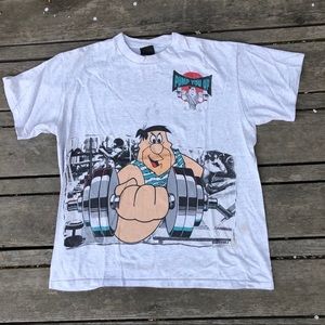 Vintage flinstones pump you up single stitch t